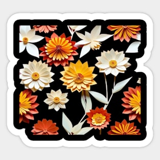 Origami Chrysanthemum Mums - PanfurWare LLC Sticker